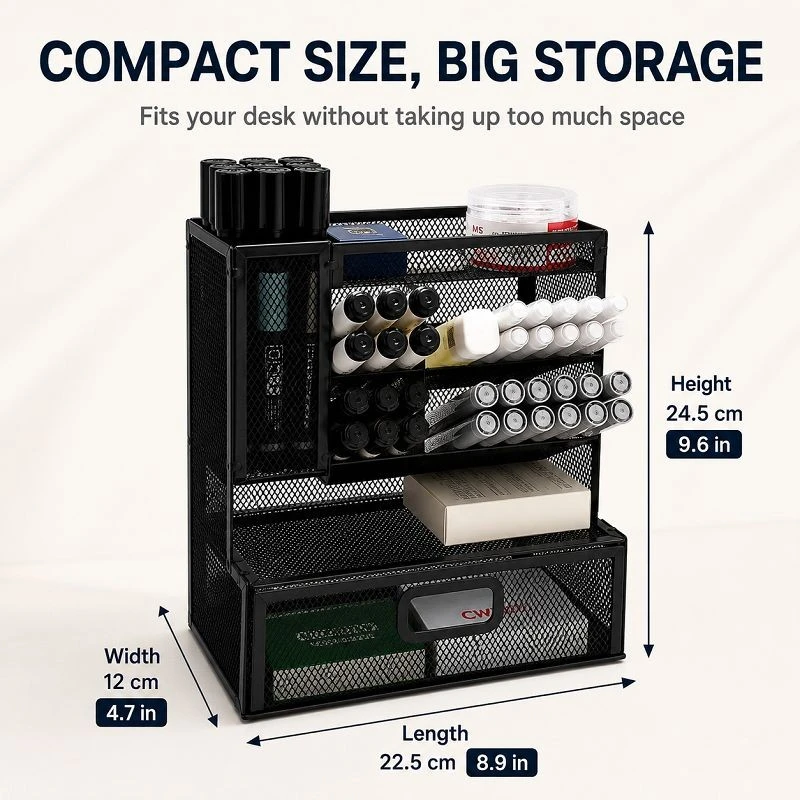 Left Side Vertical Divided Drawer Pen Container Left Side Vertical Divided Drawer Pen Container